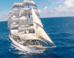 A + World Academy (boarding on a sailing ship)