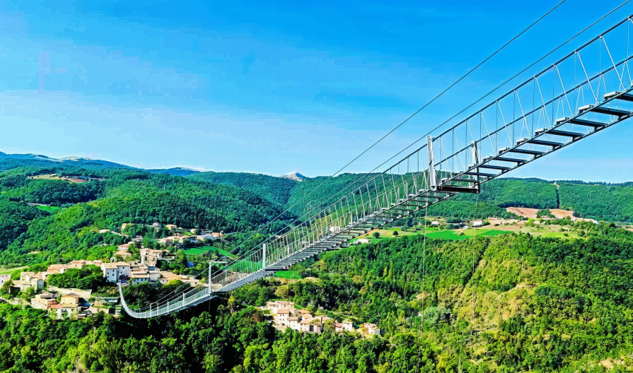 The highest suspension bridge was opened in Italy. Very beautiful and incredibly scary!