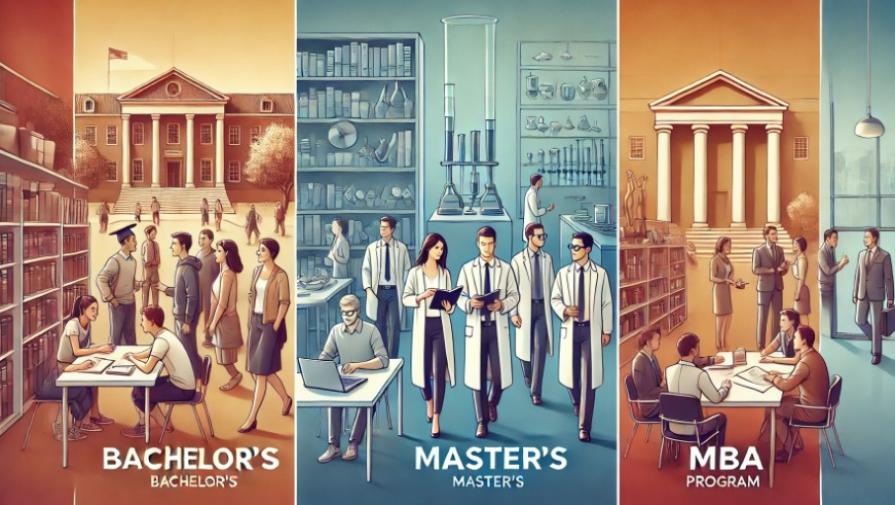 What is the difference between the different degrees? We distinguish between bachelor's, master's and MBA programs