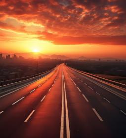 Where are the world's longest straight highway lines?