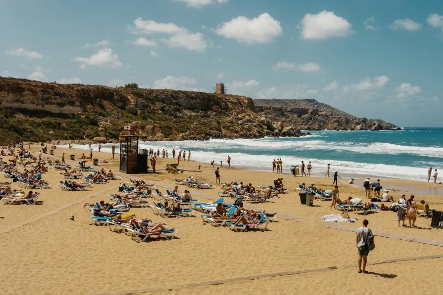The best beach in Malta for international students - Golden Bay Beach