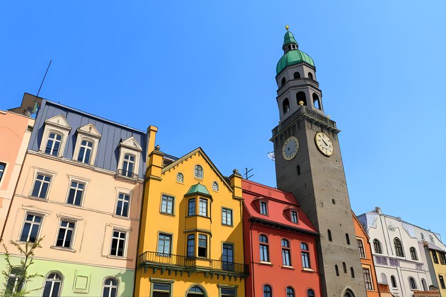 City tower of Innsbruck in Austria
