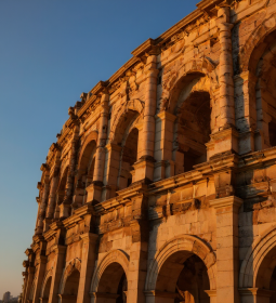 Amphitheater in Nimes: a working French Colosseum