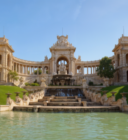 The Palais Longchamp and park ensemble: neoclassical water tower