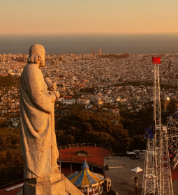 Tibidabo: views of Barcelona from the height of bird flight