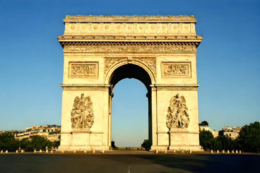 Arc de Triomphe - a majestic monument on Charles de Gaulle square