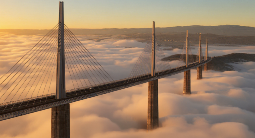 The Millau Viaduct - the main wonder of industrial France