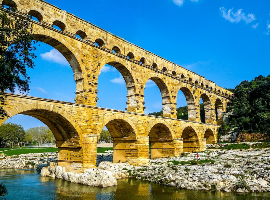 The Pont du Gard is the highest surviving Roman aqueduct
