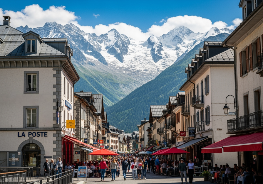 Chamonix - a ski resort at the foot of Mont Blanc