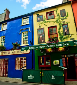 Shop Street is the main shopping street in Galway