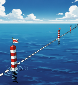 How to determine the boundary of the sea or ocean?