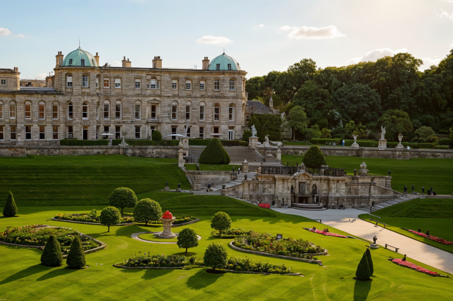 Powerscourt: estate, famous parks, waterfall