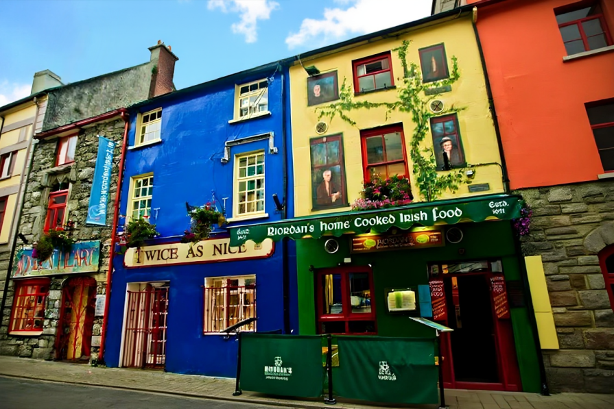 Shop Street is the main shopping street in Galway