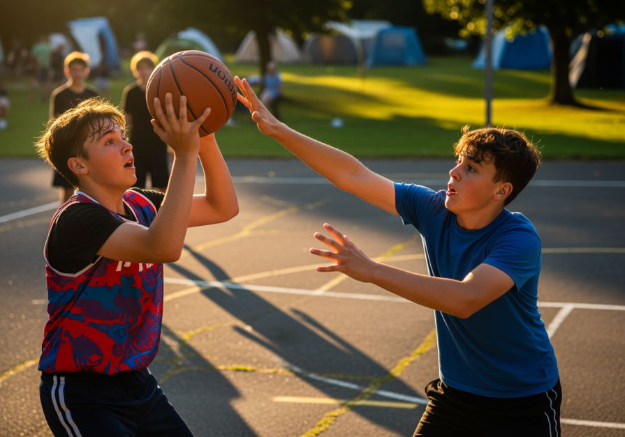 Summer basketball camps in England, UK courses with basketball